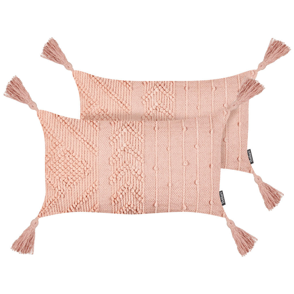 PERNĂ decorativă set de 2 roz piersică 30/50 cm Valvaria