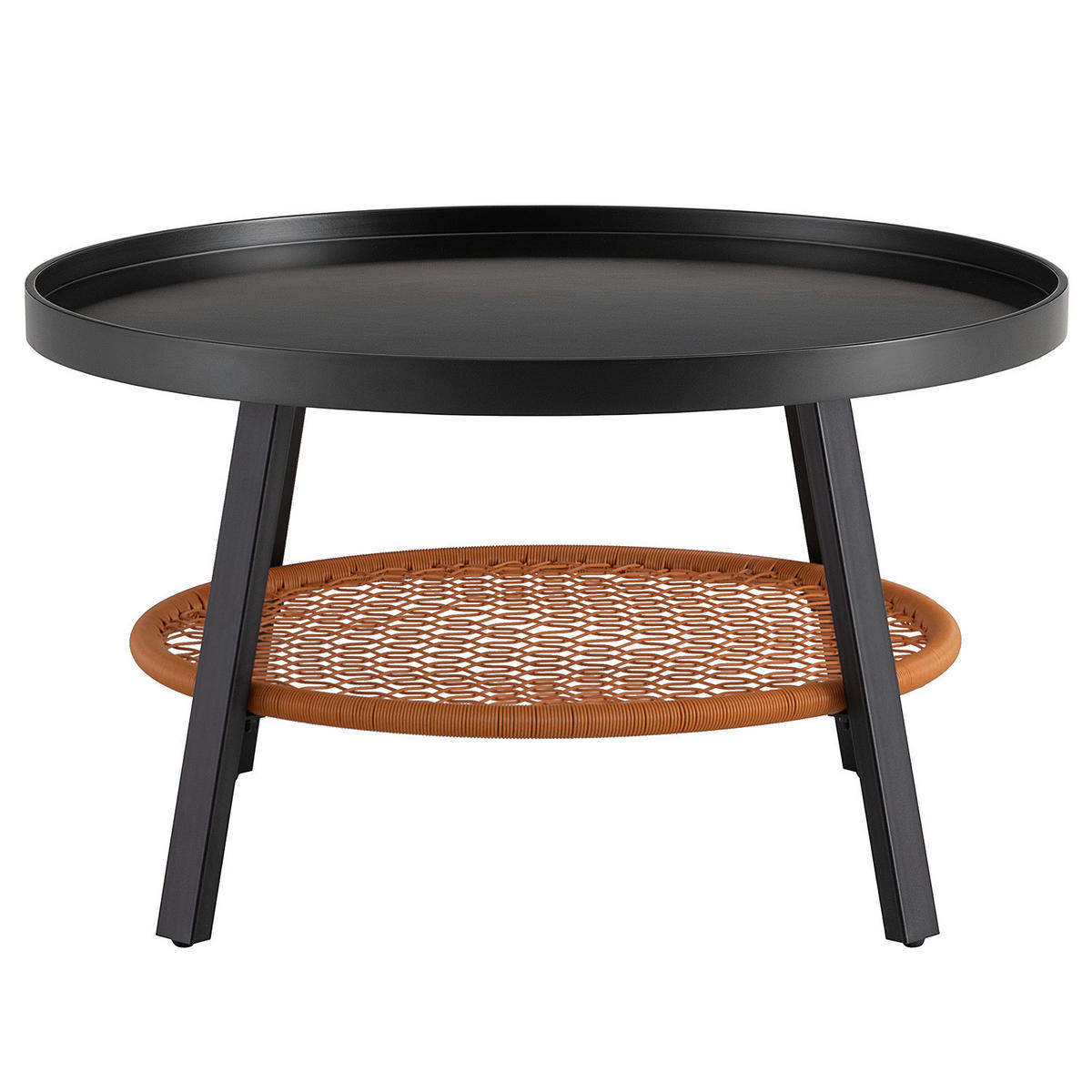 COUCHTISCH - Holzwerkstoff / Kunststoff / Metall - Schwarz, Holzwerkstoff/Metall (80/80/45cm) - home24
