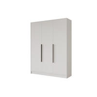 KLEIDERSCHRANK - PORTO - 150 - Weiß - Schwarz/Weiß, Holzwerkstoff (150/200/51cm) - ALTDECOR