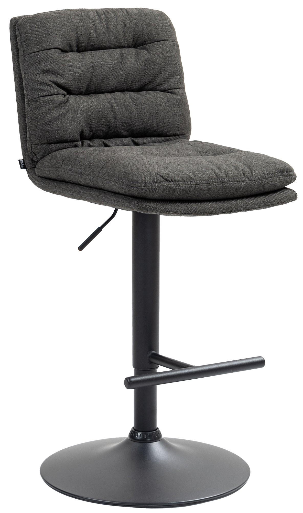 BARHOCKER Stoff dunkelgrau - Dunkelgrau/Schwarz, Textil/Metall (42/94/56cm) - CLP