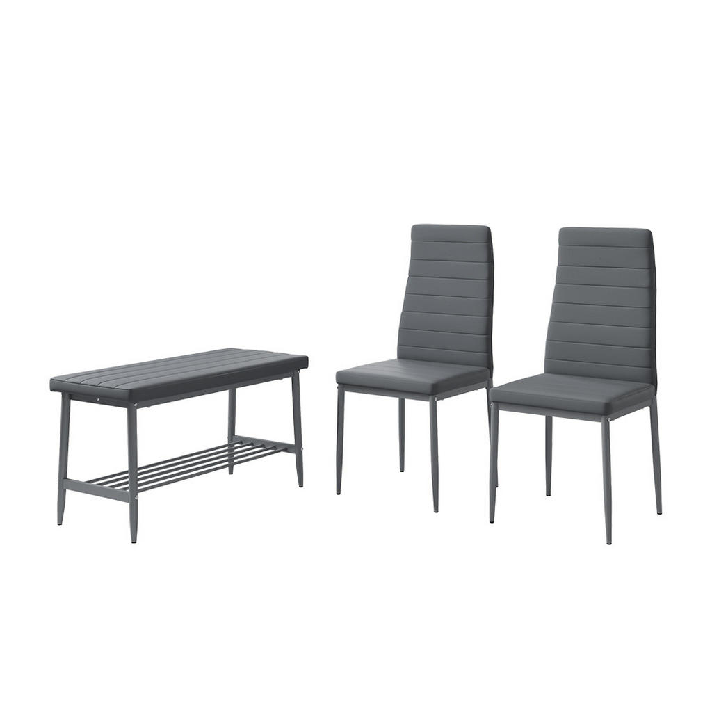 Vicco LAVICE A ŽIDLE Grand Šedá 85 x 46.5 cm 3dílná sada