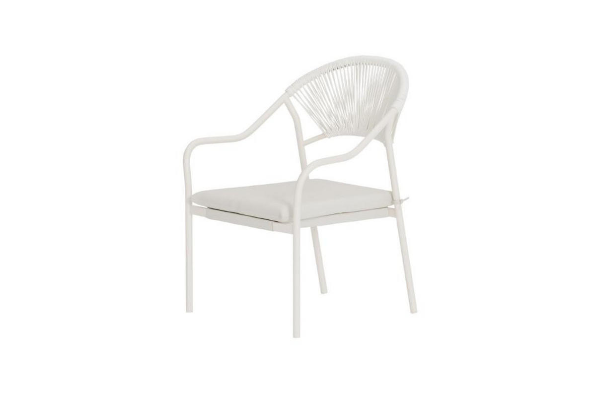 GARTENSTUHL, Paros, Beige, Stahl, 56 x 65 x 84 cm - Beige, Metall (56/84/65cm) - ebuy24