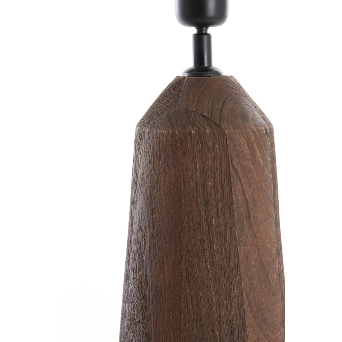 TISCHLEUCHTE TRAPANI Ø15x45 cm, Mangholz, orange-braun - Braun, Holz (45/15/45cm) - Light & Living