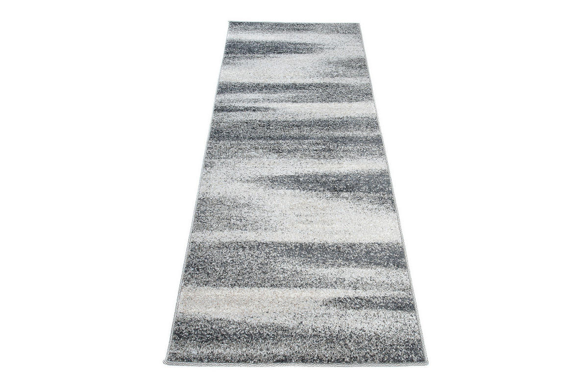 TEPPICHLÄUFER SARI dunkelgrau abstrakt 100/500 cm - Dunkelgrau, Textil (100/500cm) - Tapiso