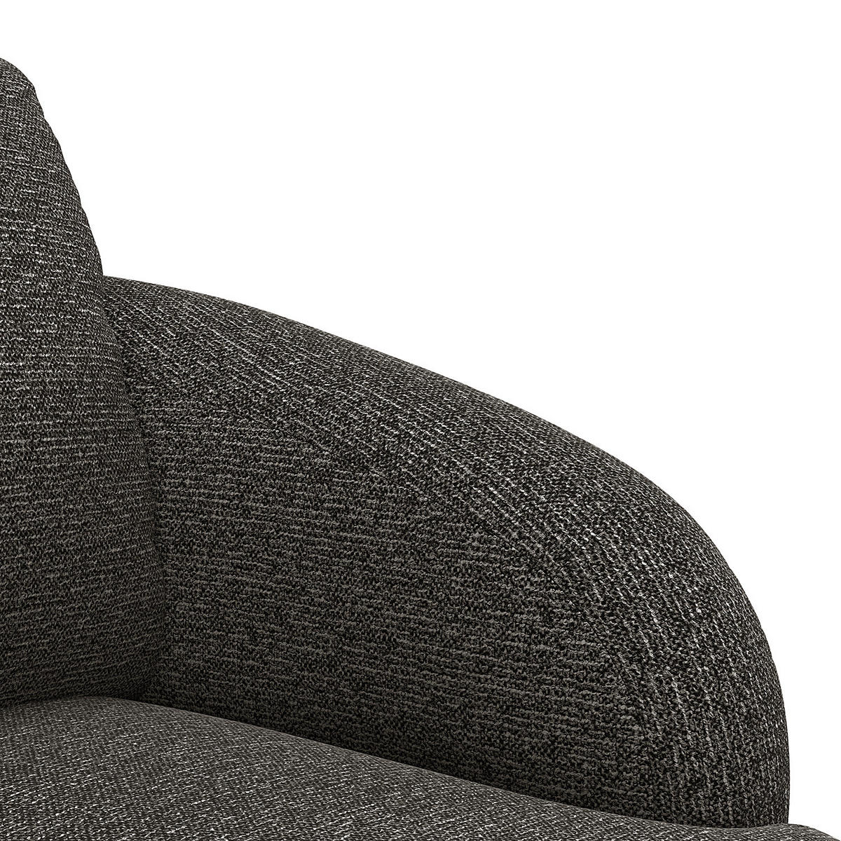 SESSEL - Anthrazit/Schwarz, Kunststoff/Textil (92/74/90cm) - home24