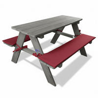 KINDERSITZGRUPPE GARTEN Holz mit Sitzauflagen Farbe Grau 89/79/50 cm - Grau, Holz (79/50/89cm) - Coemo