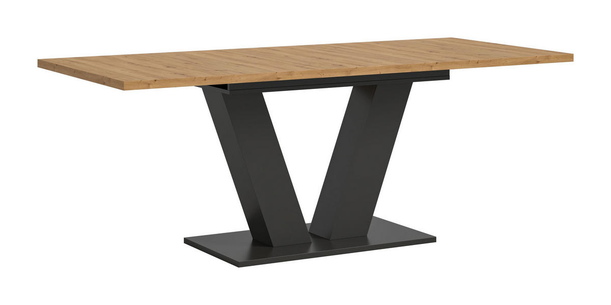 ESSTISCH Velo (B/H/T: ca. 150/76/90 cm) in grau/Artisan Oak Nachbildung - Grau, Holzwerkstoff (90/150/76cm)