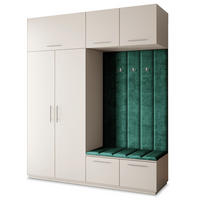 GARDEROBENSCHRANK REMA 200/240/60 cm Modern Garderobe-Set Kaschmir - Kaschmir/Grün, Holzwerkstoff (200/240/60cm) - MASSENO