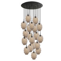 GALERIELEUCHTE Echos 20-flammig Klar Ø 25cm - Klar/Schwarz, Glas (25/25/28cm) - s.luce