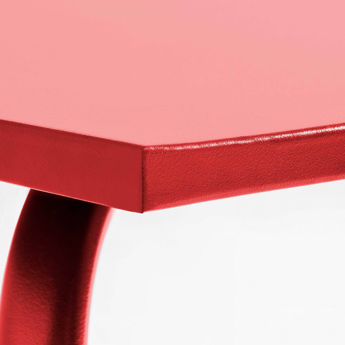 GARTENTISCH , Rot - Rot, Metall (70/70/72cm) - Oviala