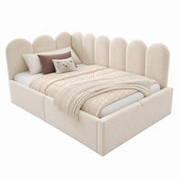 TAGESBETT mit Stauraum 90x190 cm Samt Beige - Beige, Metall (90/190cm) - Meubliv