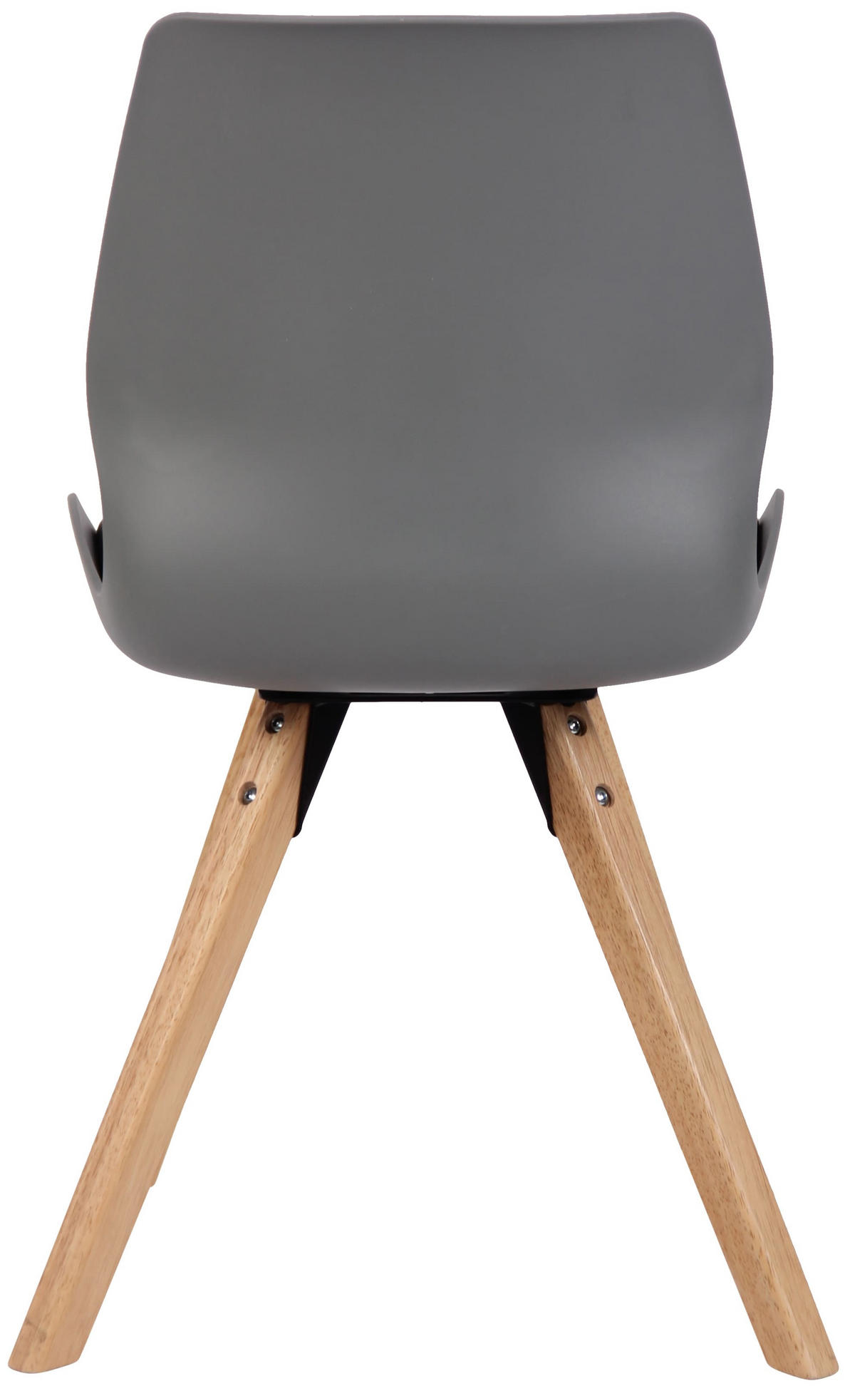 STUHL Kunststoff grau - Eukalyptusholzfarben/Grau, Holz/Kunststoff (49/87.5/58cm) - CLP