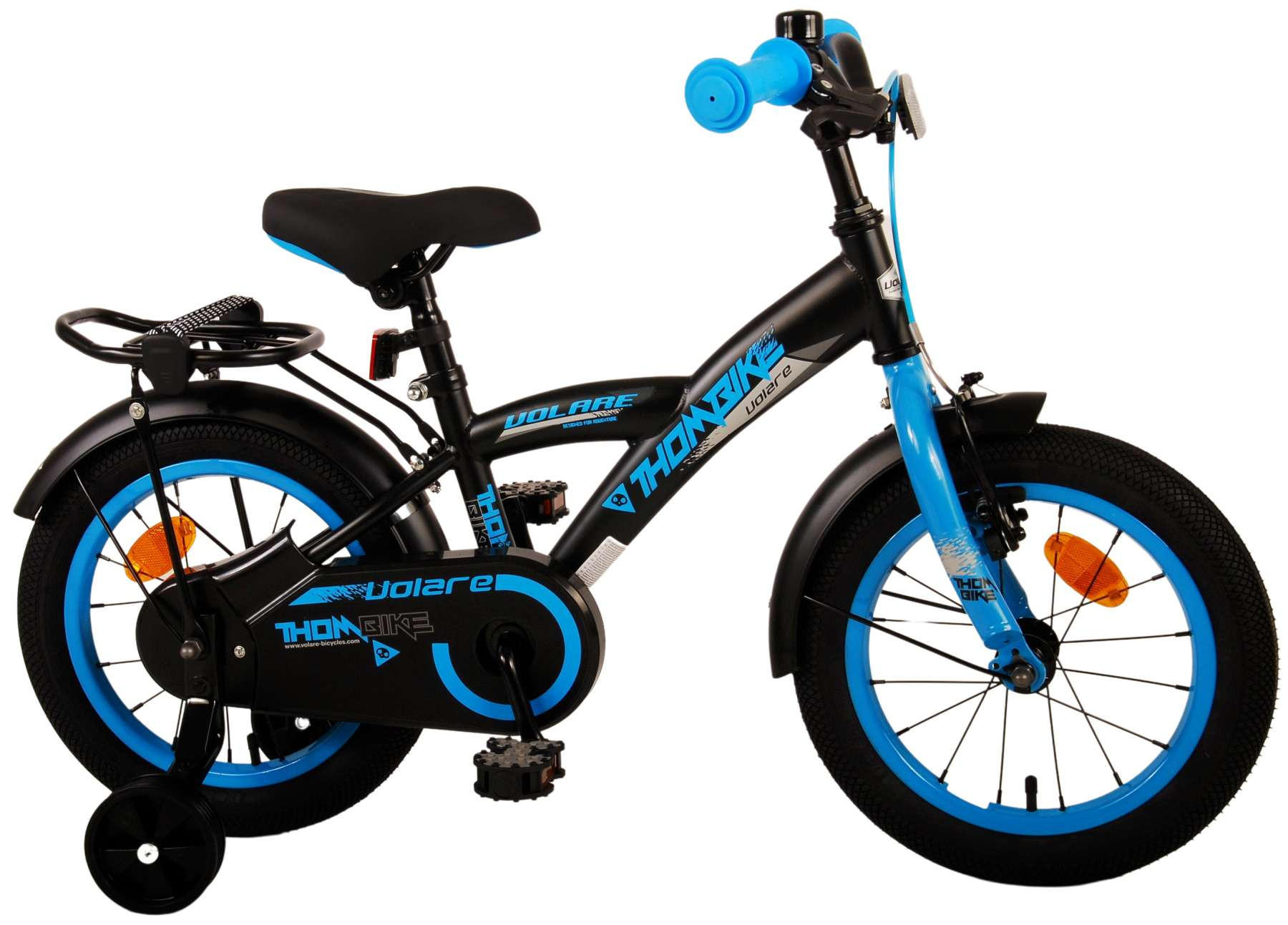 KINDERFAHRRAD Thornbike - Jungen - 14 Zoll - Rücktritt + Handbremse - Schwarz/Blau - Blau/Schwarz, Metall (46cm) - TPFSports