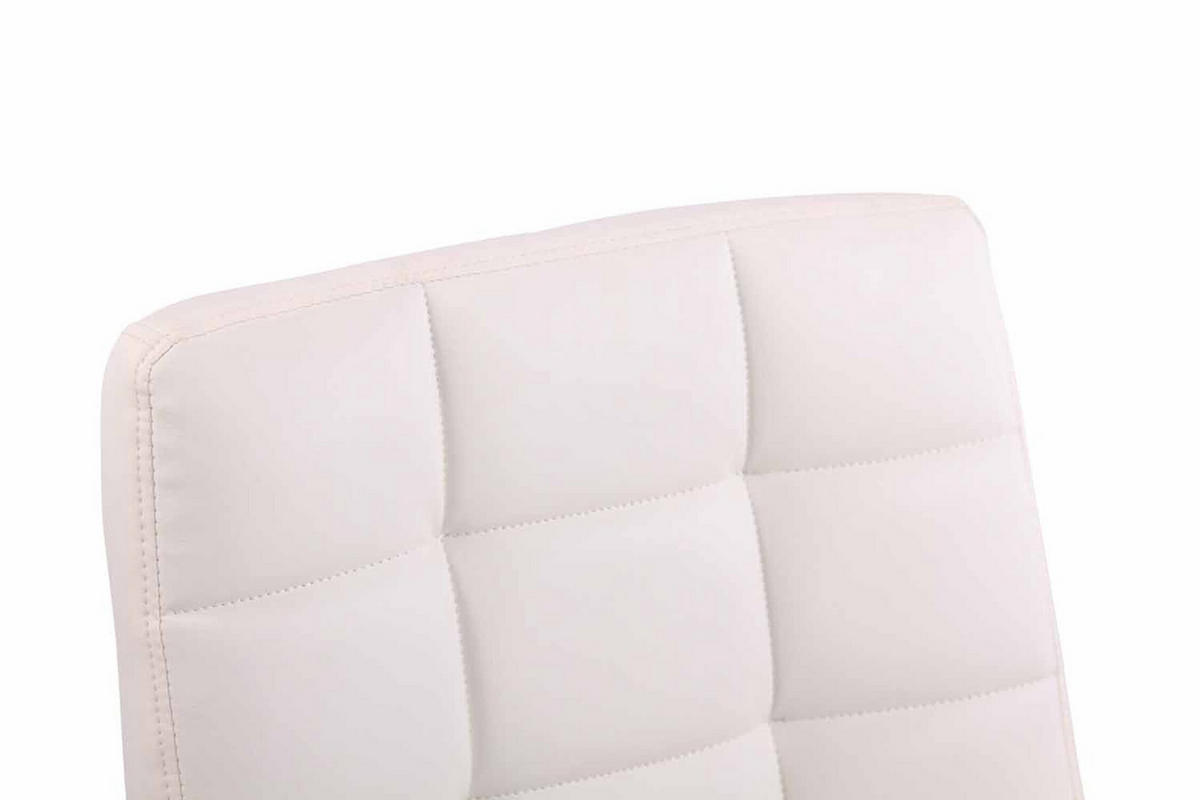 BÜROSTUHL Deal, Kunstleder Weiß - Weiß, Textil/Metall (56/104/62cm) - TPFLiving