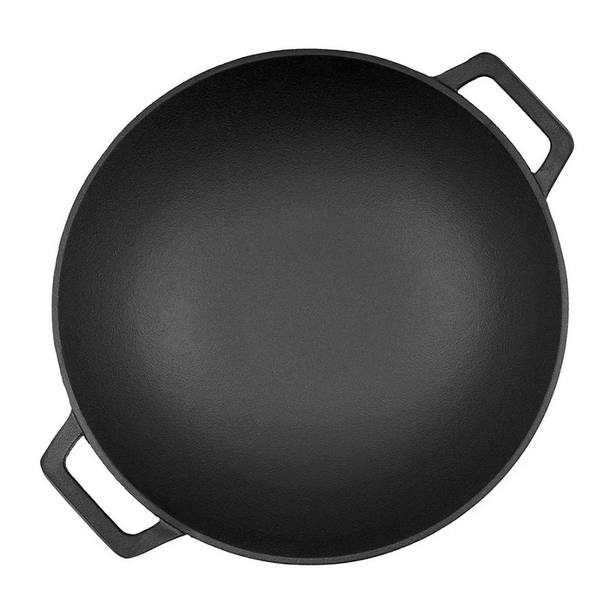 GUSSEISENWOK Maku 30 cm 3,5L Induktion schwarz - Schwarz, Metall (30cm) - JUNG