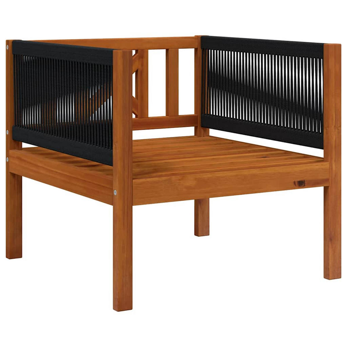 GARTENSTUHL Mit Kissen Akazie Massivholz - Schwarz, Holz (65/60/65cm) - vidaXL