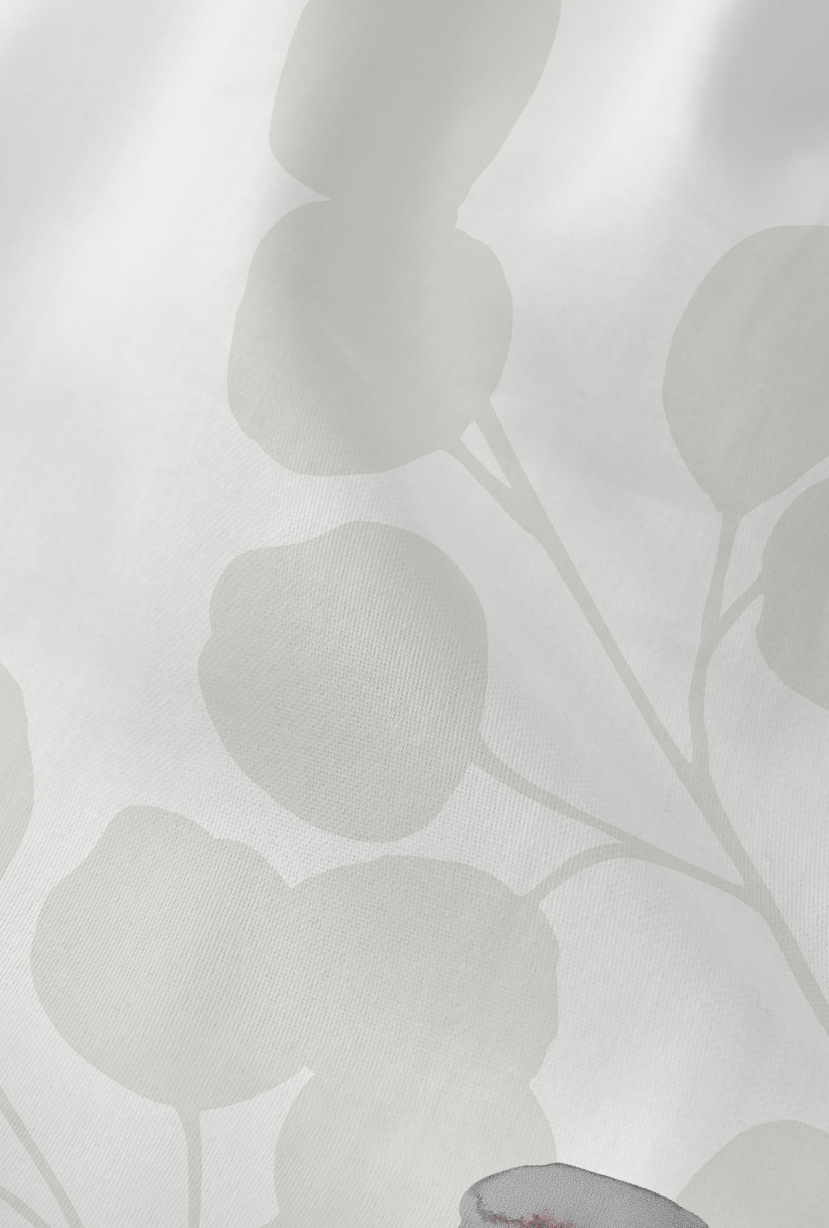 BETTWÄSCHE-GARNITUR Premium Biber Stilisierte Pflanze taupe, 155x220 cm + 80x80 cm - Taupe, Textil (155/220cm) - biberna