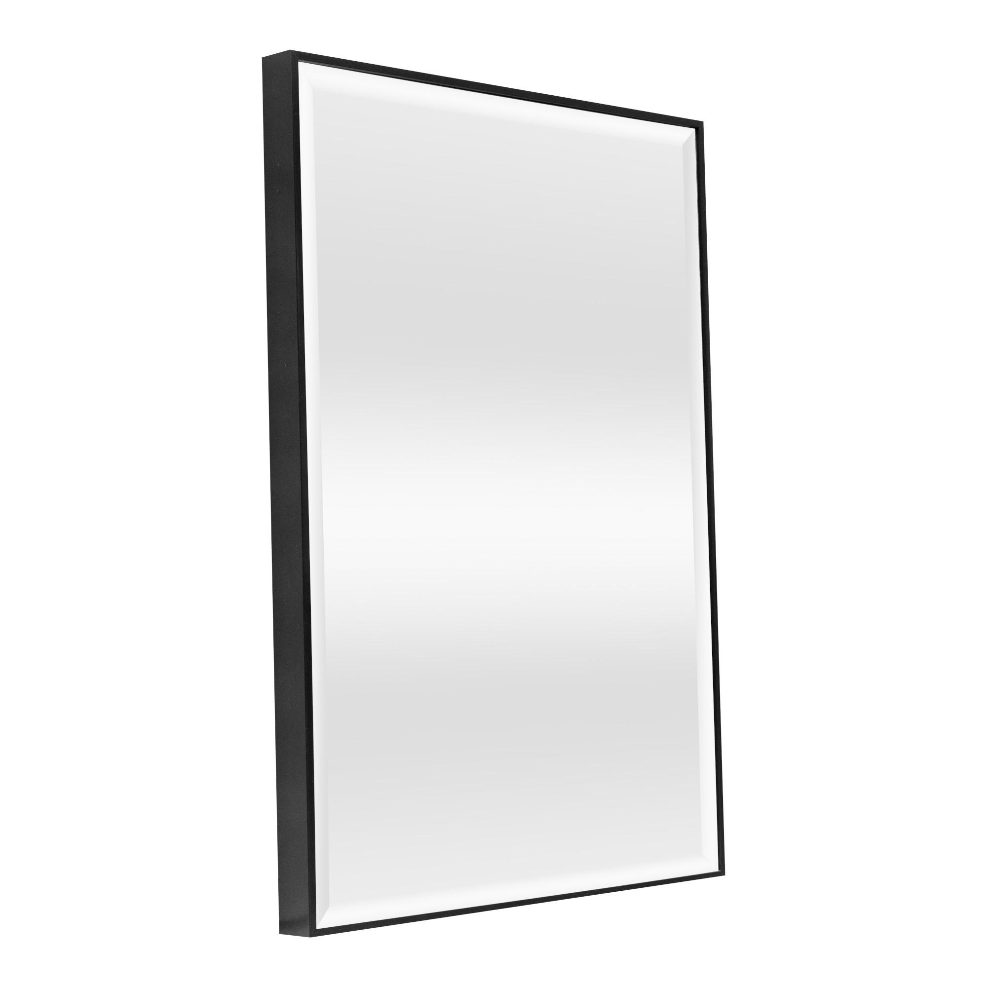 WANDSPIEGEL Novoli - Schwarz, Glas/Kunststoff (50/4/70cm) - [en.casa]
