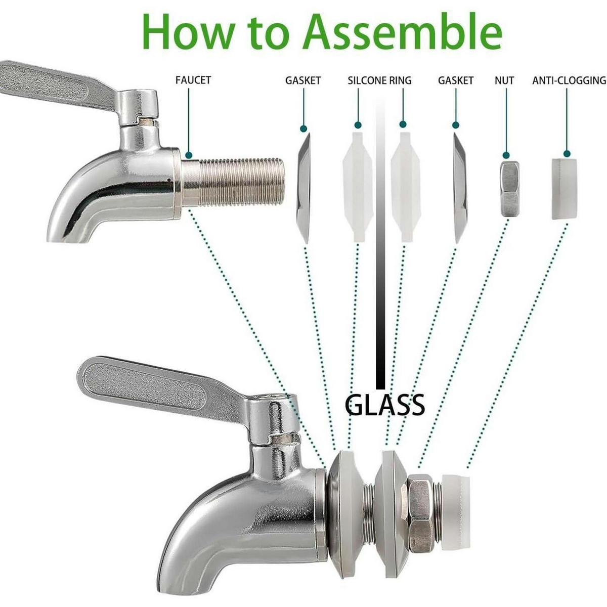 GETRÄNKESPENDER mit Ständer 4 L Glas Bambus - Orange, Glas (24.6/26.3cm)