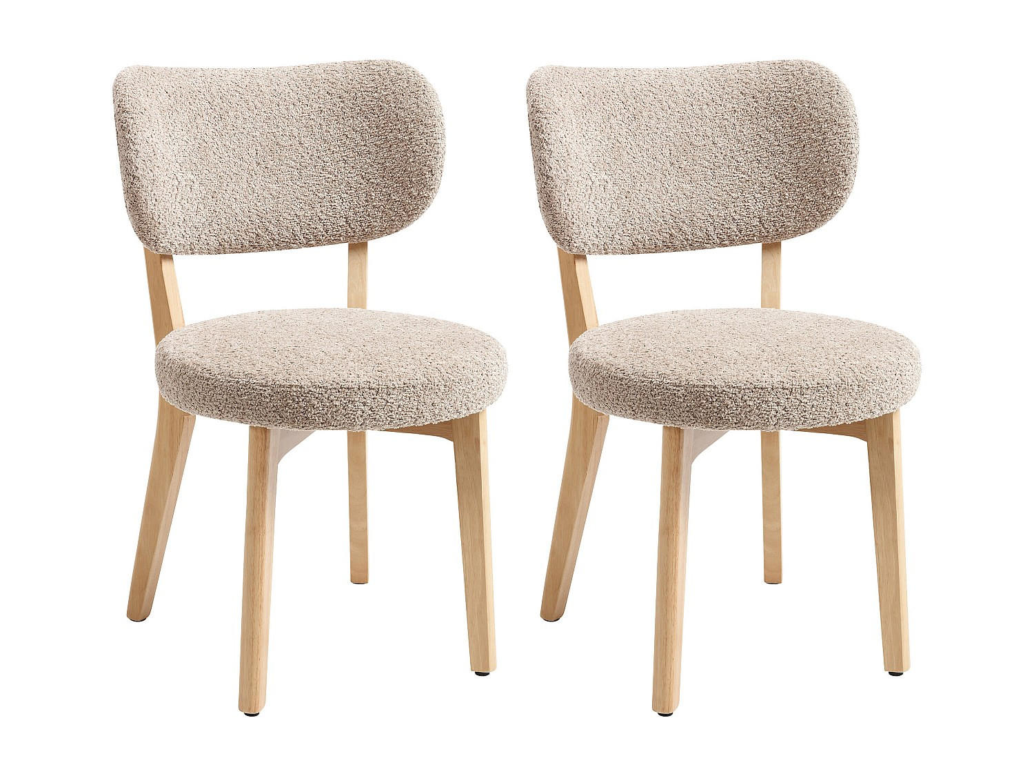 STUHL - 51 cmcm x 57 cmcm - Stoff - Taupe - TORIEL - Taupe, Textil (51/82.5/57cm) - Vente-Unique