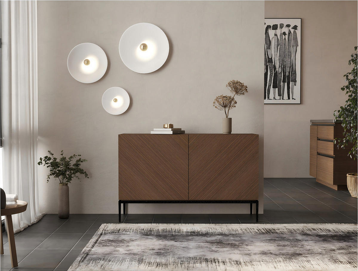 SIDEBOARD - Holzwerkstoff / Metall - Walnussfarben, Holzwerkstoff/Metall (120/75/40cm) - home24