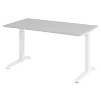 SCHREIBTISCH Serie-XB 80/140/74 cm in Grau/Weiß - Weiß/Grau, Holzwerkstoff (80/140/74cm) - bümö