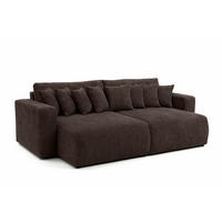 SCHLAFSOFA, Cordstoff Poso, Braun, PIANO DOUBLE - Braun, Holz (246/83/145cm) - Kaiser Möbel