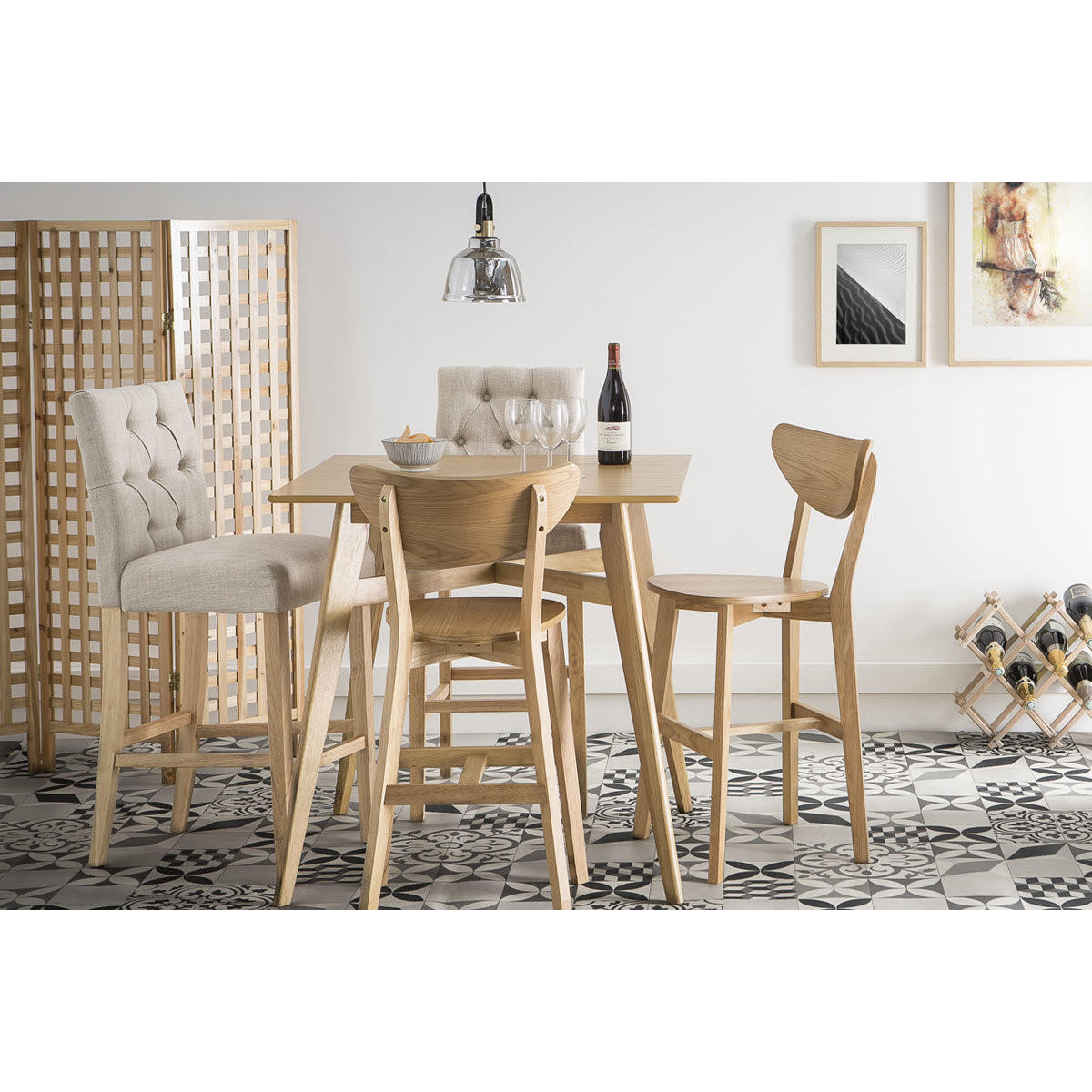 PARAVENT Holz Natur AKKIKO - Naturfarben, Holz (2/150/133.5cm) - Miliboo