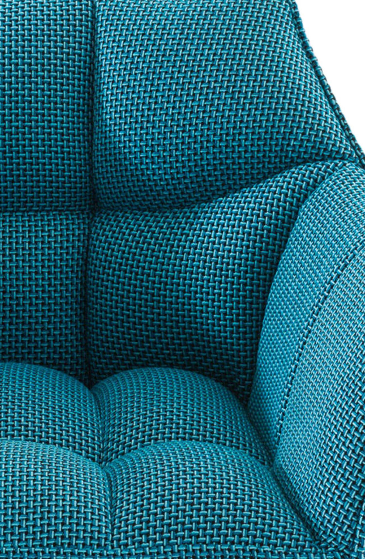 BARHOCKER 2er Set Stoff Türkis - Türkis/Weiß, Textil/Metall (64/110/48cm) - CLP