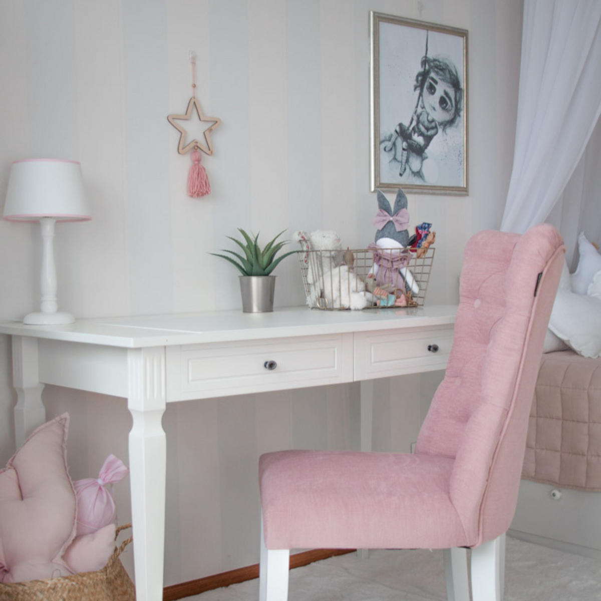 KINDERSCHREIBTISCH Ines - Weiß, Holzwerkstoff (120/78/65cm) - RAUMHIRSCH FURNITURE
