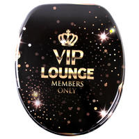 WC-SITZ mit Absenkautomatik VIP Lounge - Goldfarben, Holzwerkstoff (38/6/47cm) - Sanilo