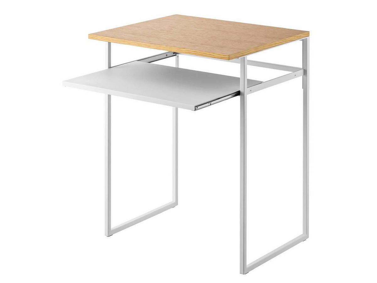 BEISTELLTISCH Tower weiß 45/53/68 cm - Weiß, Metall (45/53/66cm) - Yamazaki