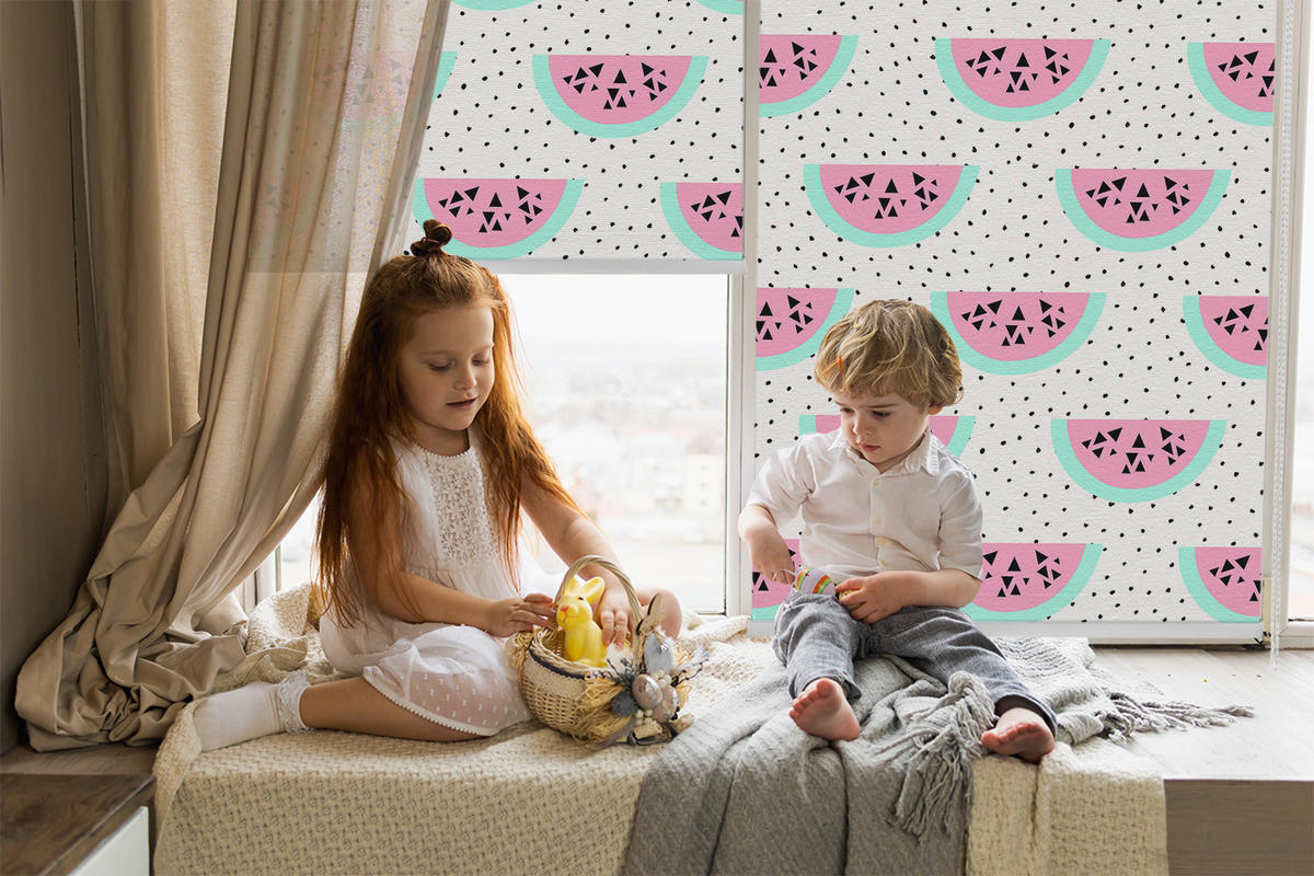 VNÚTORNÁ roleta - okenná roleta - roleta - 70x140 cm - Vodný melón - pink, plast (70/140/0.5cm) - TULUP