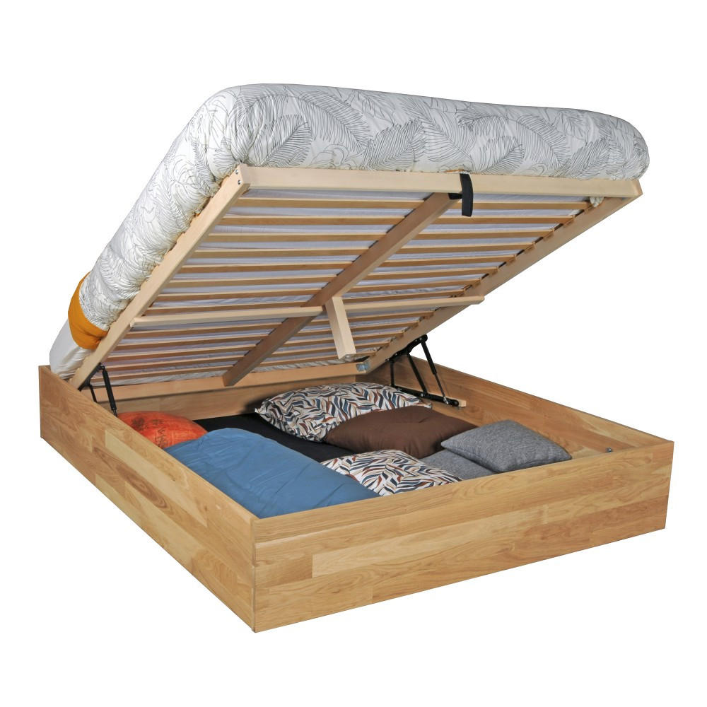 MASSIVHOLZBETT mit Bettkasten/140x200cm BEN- Eiche geölt - Eichefarben, Holz (140/200cm) - Weber Industries