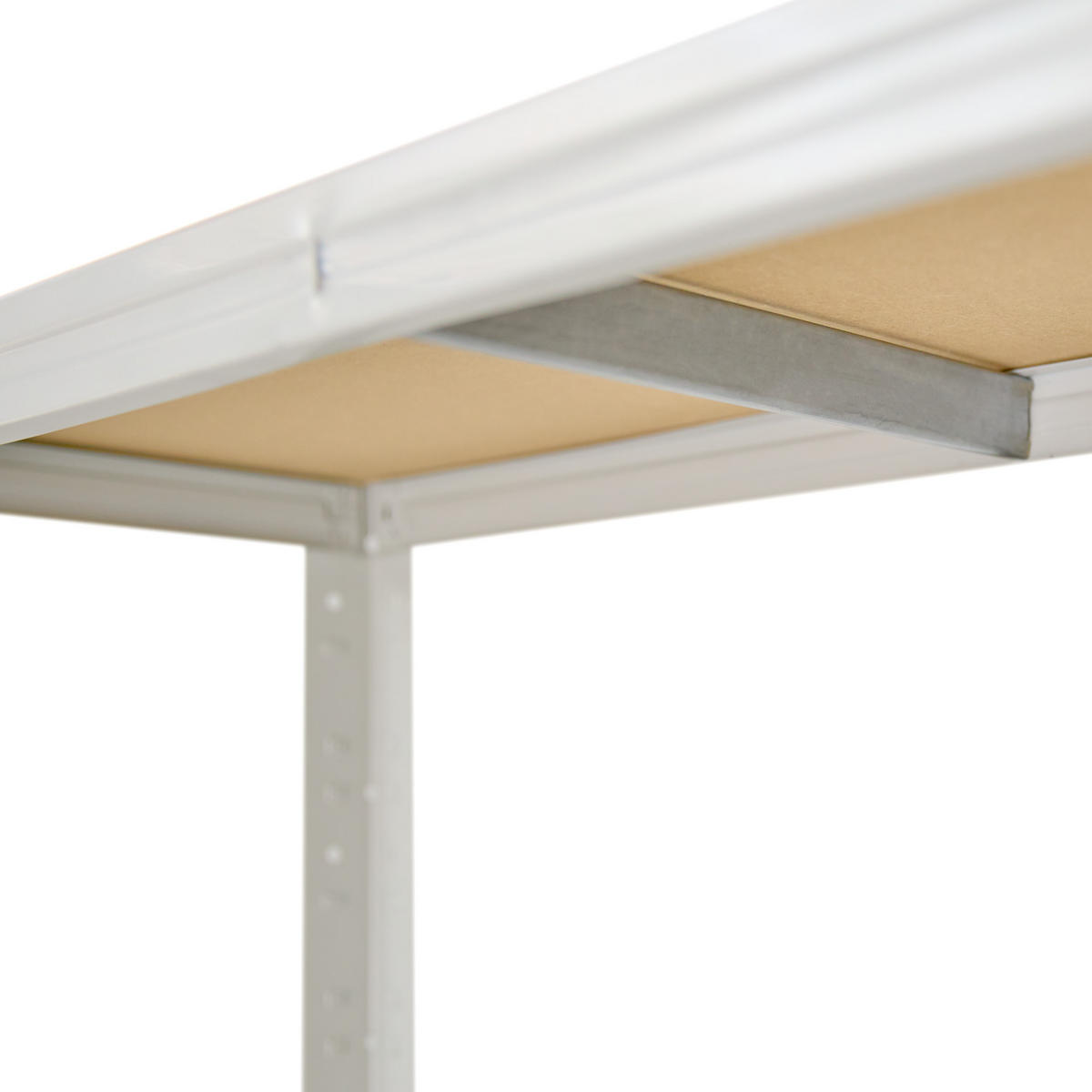 WERKBANK Regal HOME 190x100x60 cm in weiß mit 6 Böden und 145 kg Traglast pro Boden - Creme, Metall (100/190/60cm) - shelfplaza