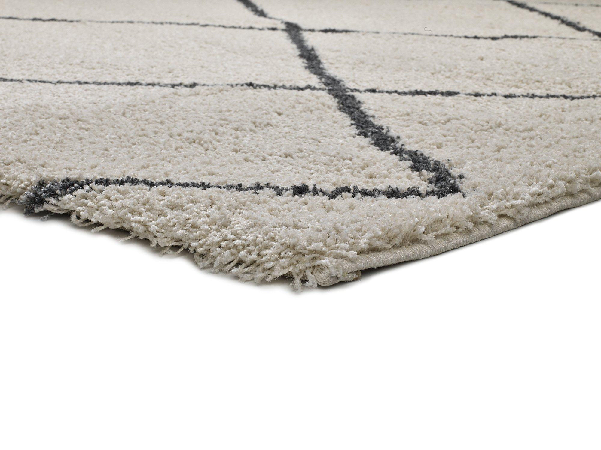 HOCHFLORTEPPICH Weiß Atlas 133/190 cm - Weiß, Naturmaterialien/Textil (133/190cm) - Atticgo