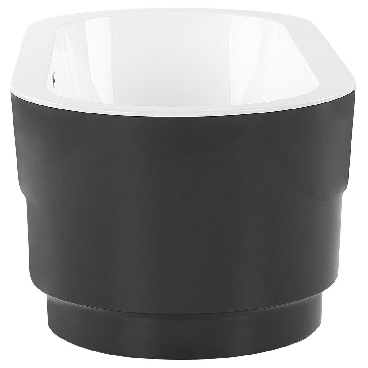 BADEWANNE FREISTEHEND 80x170x60 cm schwarz Empresa - Schwarz, Kunststoff (80/60/170cm) - Beliani