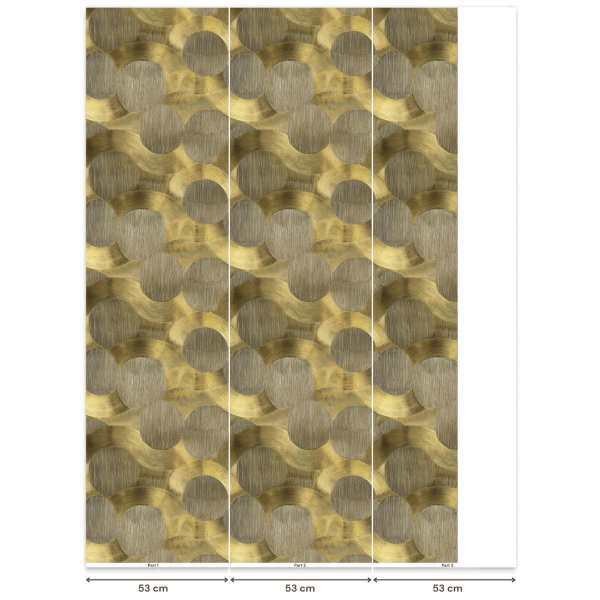 TAPETE - Modern - Geometrisch - Gold - 140x220 cm - Goldfarben, Papier (140/220cm) - OnlyWow