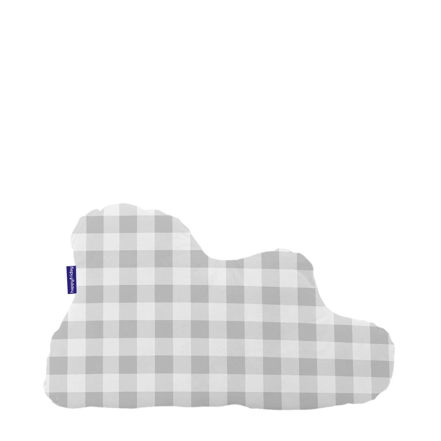 KISSEN vichy 60x40 cm grau - Grau, Textil (60/40cm) - Happy Friday