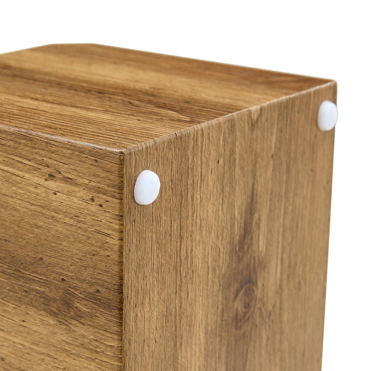 COUCHTISCH 2er-Set trennbar rund Ø 61 cm MDF Holzoptik Glas Braun - Braun, Glas (61/61/30cm) - Meubliv