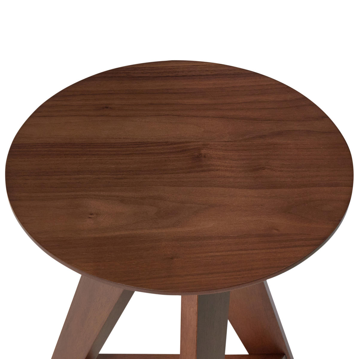 BARHOCKERN 2er-Set Dunkelbraun Aroma - Dunkelbraun, Holz (43/62/43cm) - Beliani