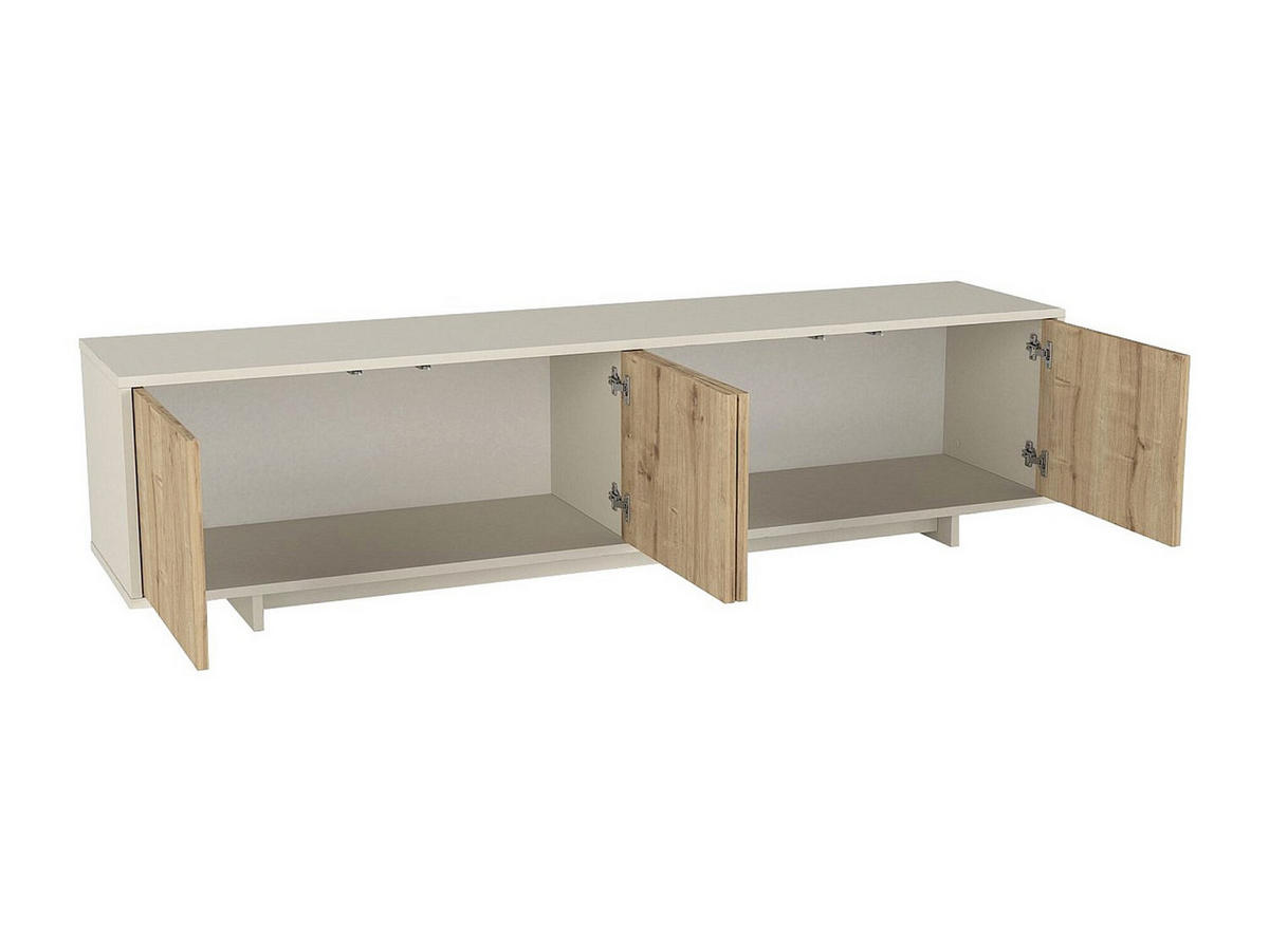 TV-BOARD - 180 x 40 - holz - beige, naturfarben hell Zefyna - Beige/Naturfarben, Holz (180/45.8/40cm) - Vente-Unique