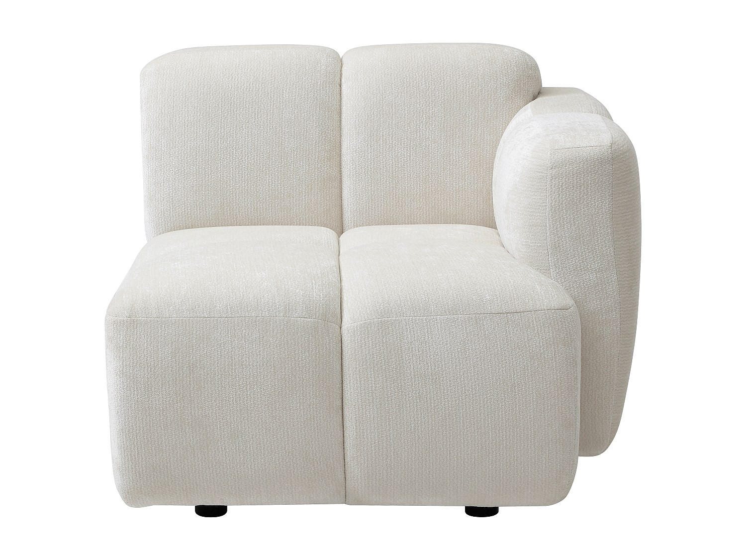 SESSEL mit gerader Rückenlehne - 1 Person - stoff - gebrochenes weiß Carlivi - Weiß, Holz/Textil (90/73/92cm) - Vente-Unique