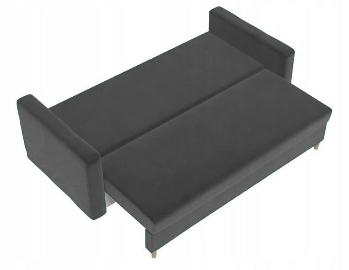 SOFA Grafit ARO Mit Schlaffunktion - Graphitfarben, Textil (217/100/87cm) - Sepro Meble