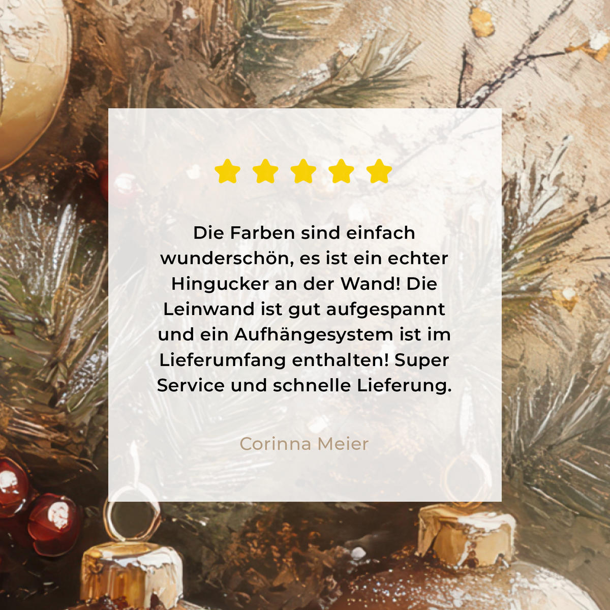 LEINWANDBILD Weihnachten - Kugeln - Beige - Gold 40x30 cm - Goldfarben, Textil (40/30cm) - MuchoWow