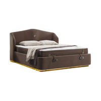 POLSTERBETT Pandora Bett Set 140x190 Braun - Braun, Textil/Metall (140/190cm) - Villa Möbel