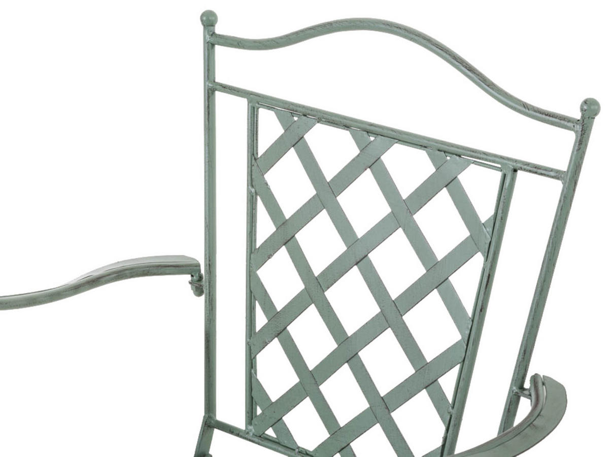 GARTENSTUHL 2er Set Metall antik-grün - Grün, Metall (56/93/51cm) - CLP
