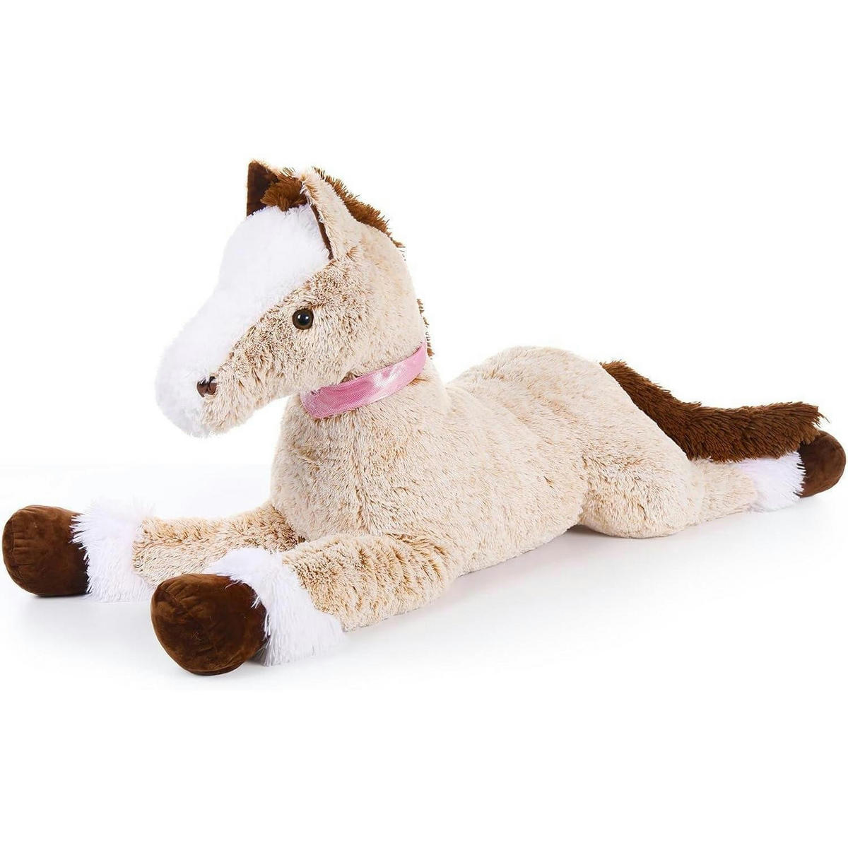 STOFFTIER Pferd 120 cm Hellbraun - Braun, Textil (30/120cm)