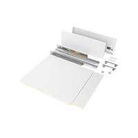 SCHUBLADEGARNITUR Vertex für Küche oder Badezimmer, Höhe 178mm, mit Einlegeböden, Modul 450mm, Weiß lackiert - Weiß, Metall (45/18/50cm) - EMUCA
