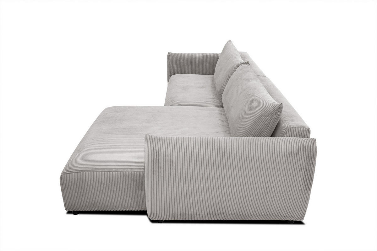 ECKSOFA TAUER 5-Sitzer, weiß - Schwarz/Weiß, Holzwerkstoff/Kunststoff (292/174cm) - Courtois Laville